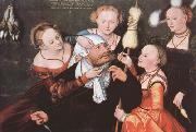 CRANACH, Lucas the Elder Hercules and Omphale (mk08) painting